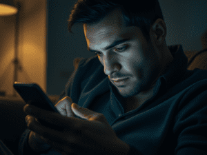 homme supprime message whatsapp