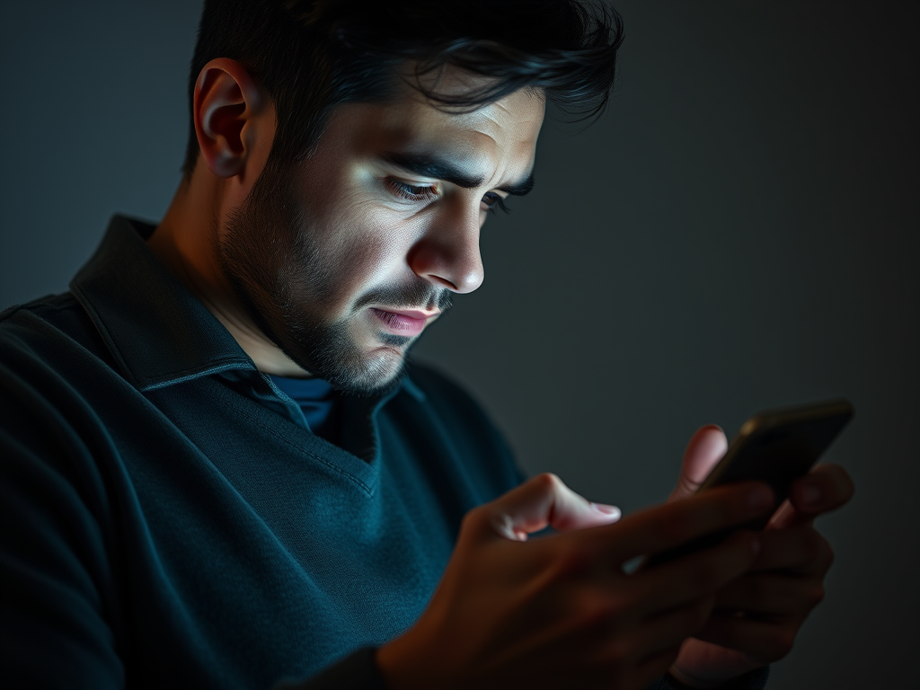 homme supprime message de son téléphone discrètement