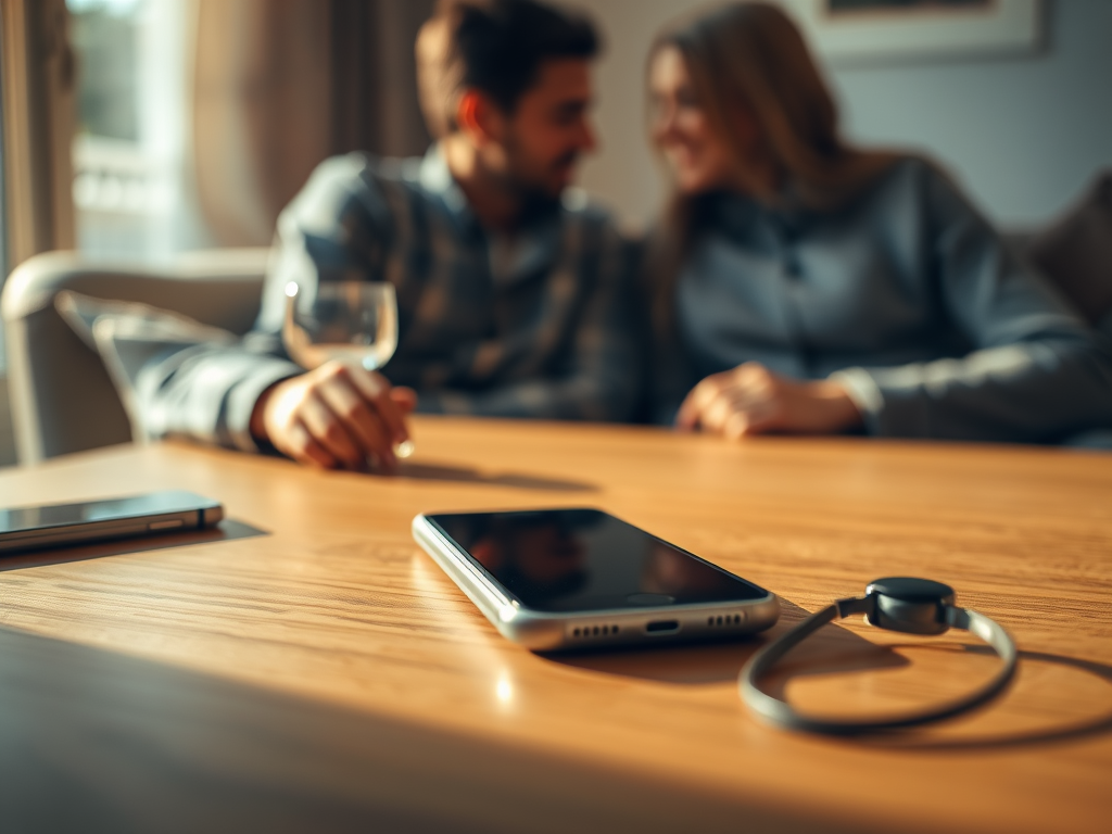 Il cache son telephone quand j'arrive retourne son telephone